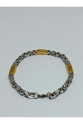 دستبند استیل (فولاد) طلائی مردانه استیل (فولاد) mama india alaçatı - کد 815361951