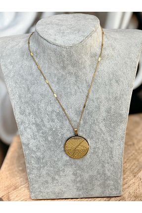 گردنبند استیل ( فولاد ) طلائی زنانه استیل ضد زنگ İNN JEWELLERY - کد 816713768