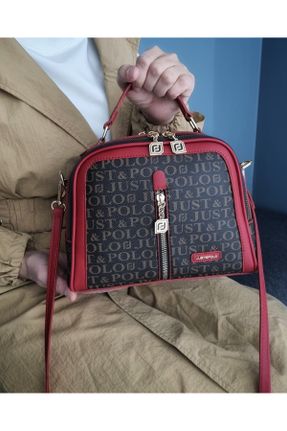 کیف دوشی قرمز زنانه چرم مصنوعی کد 86731549