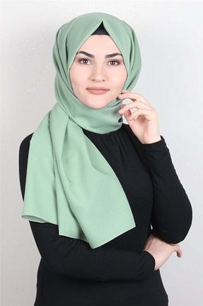 شال سبز زنانه شیفون PİRAMİT - کد 338865787