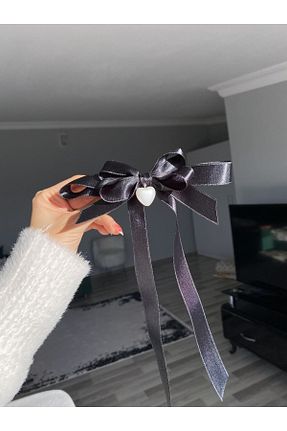 گیره سر مشکی زنانه ساتن Pinky Lady - کد 791399565