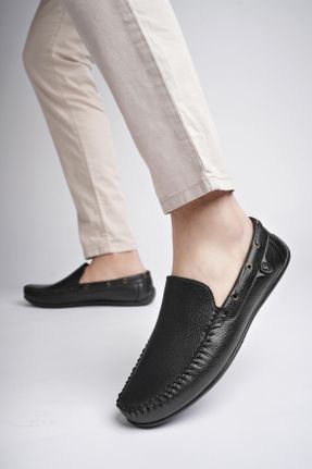 کفش کژوال مشکی مردانه چرم مصنوعی پاشنه کوتاه ( 4 - 1 cm ) پاشنه ساده کد 153331971