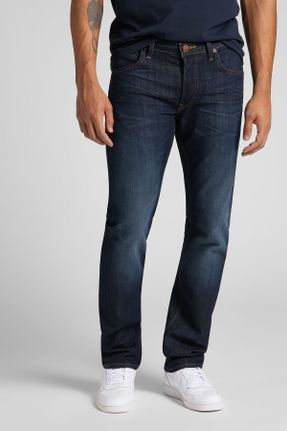 شلوار جین آبی مردانه پاچه ساده پنبه (نخی) کد 91069512