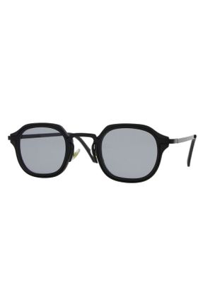 عینک آفتابی مشکی زنانه 50 UV400 فلزی هندسی کد 93673696