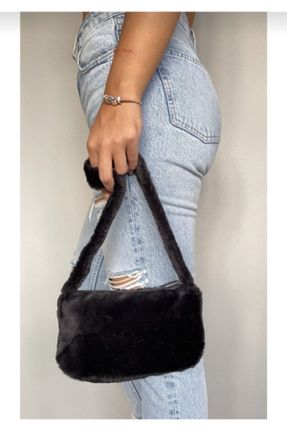 کیف دوشی مشکی زنانه پارچه نساجی کد 365104286