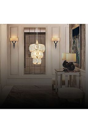 لوستر طلائی فلزی Alvina Aydınlatma - کد 802270704