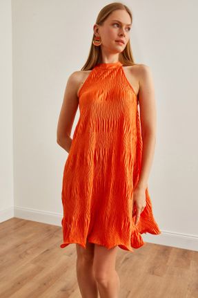 لباس نارنجی زنانه بافتنی رگولار کد 840047182