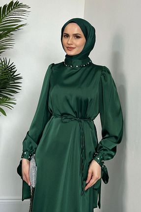 لباس مجلسی سبز زنانه آستین استاندارد رگولار کد 826492732