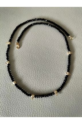 گردنبند جواهر مشکی زنانه منجوق کد 674524001