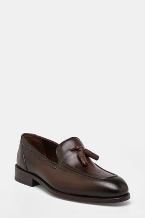 کفش کلاسیک قهوه ای مردانه پاشنه کوتاه ( 4 - 1 cm ) پاشنه ساده کد 767743825