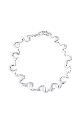 گردنبند جواهر متالیک زنانه کد 802010095
