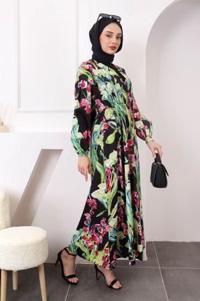 لباس اسلامی مشکی زنانه رگولار بافتنی کد 833037395