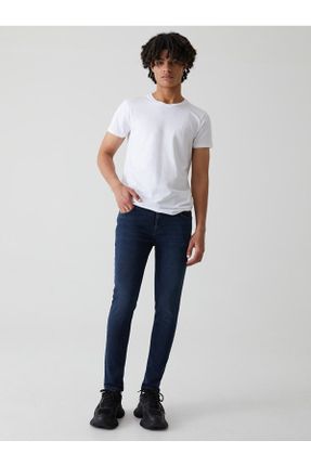 شلوار جین آبی مردانه پاچه تنگ جین استاندارد کد 692520744