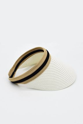 کلاه سفید زنانه حصیری کد 51154104