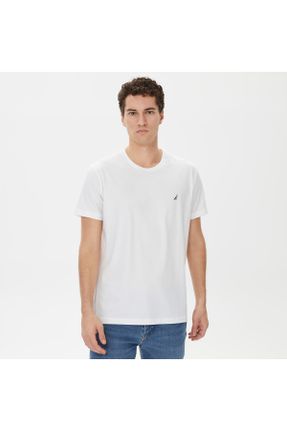 تی شرت سفید مردانه رگولار یقه گرد تکی بیسیک کد 679692777