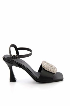 کفش پاشنه بلند کلاسیک مشکی زنانه ساتن پاشنه نازک پاشنه متوسط ( 5 - 9 cm ) کد 658916421