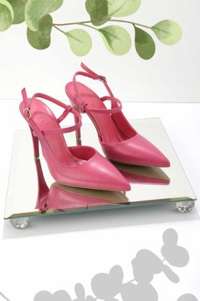 کفش پاشنه بلند کلاسیک صورتی زنانه پاشنه نازک پاشنه متوسط ( 5 - 9 cm ) کد 664330304