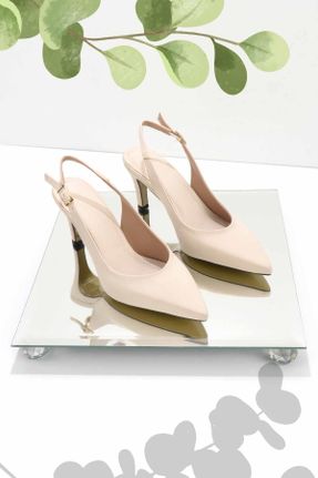 کفش پاشنه بلند کلاسیک زرشکی زنانه ساتن پاشنه نازک پاشنه متوسط ( 5 - 9 cm ) کد 472113191