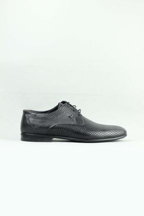 کفش کلاسیک مشکی مردانه چرم طبیعی پاشنه کوتاه ( 4 - 1 cm ) کد 822733062