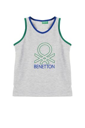 رکابی اسپرت طوسی بچه گانه پارچه Benetton - کد 839992386