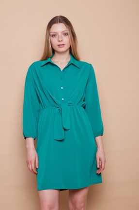 لباس سبز زنانه بافتنی مخلوط پلی استر Fitted کد 472892401
