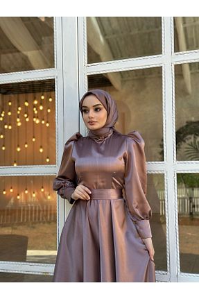 لباس مجلسی و فارغ التحصیلی صورتی زنانه ساتن GKCDRESS - کد 712377848