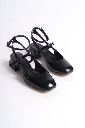 کفش پاشنه بلند کلاسیک مشکی زنانه چرم لاکی پاشنه ساده پاشنه کوتاه ( 4 - 1 cm ) کد 806275888