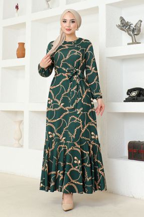 لباس سبز زنانه اسلیم بافتنی کد 832108407