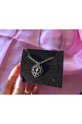 گردنبند جواهر زنانه روکش نقره Pinky Lady - کد 663054841