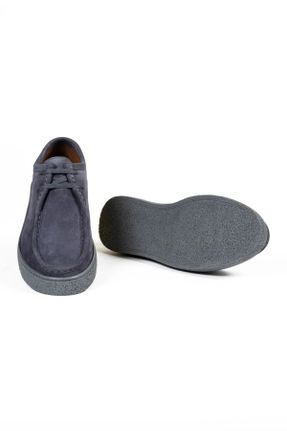 کفش کژوال طوسی مردانه چرم طبیعی پاشنه کوتاه ( 4 - 1 cm ) پاشنه ساده کد 827038973