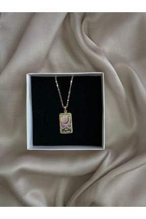 گردنبند جواهر طلائی زنانه فلزی کد 829700602