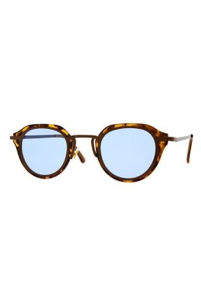عینک آفتابی قهوه ای زنانه 50 UV400 فلزی هندسی کد 107155933