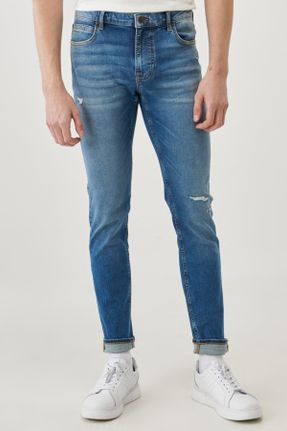شلوار جین آبی مردانه فاق افتاده اسلیم کد 287599962