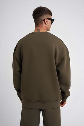 سوئیشرت اسپرت خاکی مردانه اورسایز BayBayan - کد 840135468