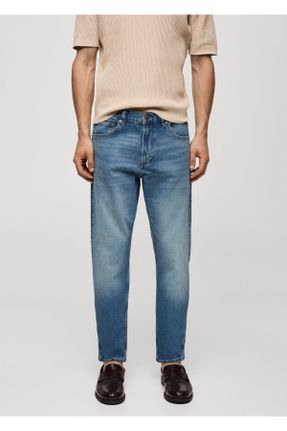 شلوار جین آبی مردانه پاچه رگولار استاندارد کد 787876148