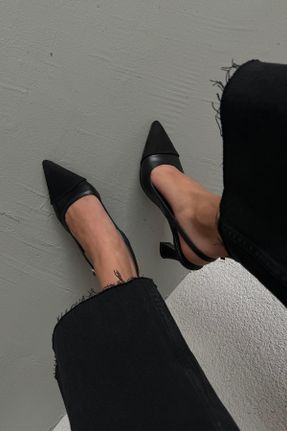 کفش پاشنه بلند کلاسیک مشکی زنانه پاشنه نازک پاشنه متوسط ( 5 - 9 cm ) کد 810347281