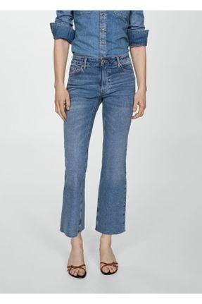 شلوار جین آبی زنانه پاچه جاگر جین استاندارد کد 788443443