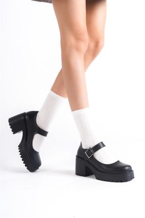 کفش لوفر مشکی زنانه پاشنه کوتاه ( 4 - 1 cm ) کد 765410834