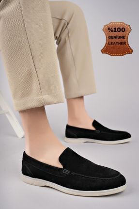کفش کژوال مشکی مردانه چرم طبیعی پاشنه کوتاه ( 4 - 1 cm ) پاشنه ساده کد 809954213
