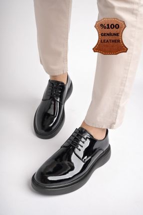 کفش کژوال مشکی مردانه چرم طبیعی پاشنه کوتاه ( 4 - 1 cm ) پاشنه ساده کد 827627945
