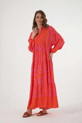 لباس مشکی زنانه پنبه (نخی) اورسایز آستین-بلند بیسیک کد 804824477