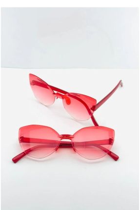 عینک آفتابی قرمز بچه گانه بچه گانه UV400 آلومینیوم آینه ای بیضی کد 839910934