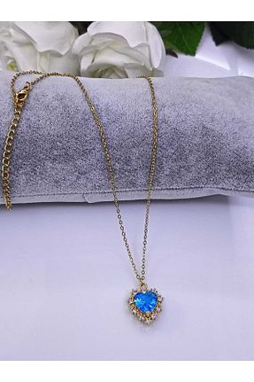 گردنبند استیل ( فولاد ) طلائی زنانه استیل (فولاد) Çelik - کد 835327246