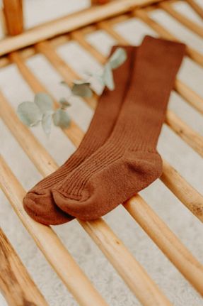 جوراب قهوه ای بچه گانه پنبه ای yula kidstore - کد 194471812