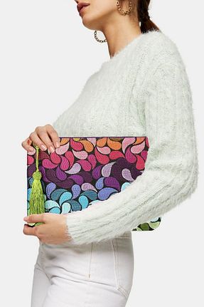 کیف پورتفوی و کلاچ سبز زنانه FARBAG - کد 36975083