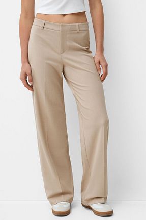 شلوار بژ زنانه پلی استر Bershka - کد 840076368
