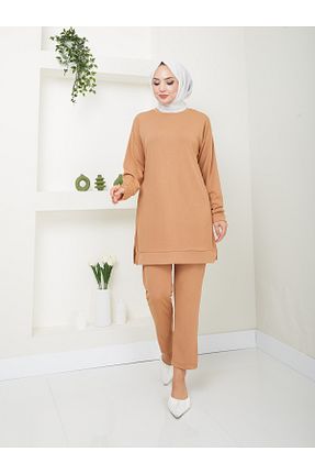 ست بالاتنه و پائین تنه حجاب بژ زنانه رگولار VOLT CLOTHİNG - کد 840084497