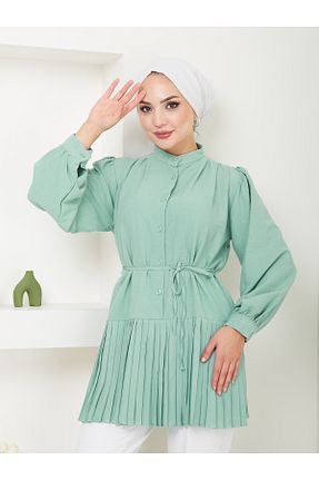تونیک حجاب سبز زنانه پنبه ای VOLT CLOTHİNG - کد 840084554