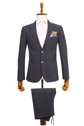 کت و شلوار مشکی مردانه یقه کتی ACTUAL - کد 840097440