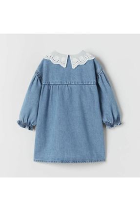 لباس آبی بچه گانه جین بافت جین آستین-بلند کد 249640361